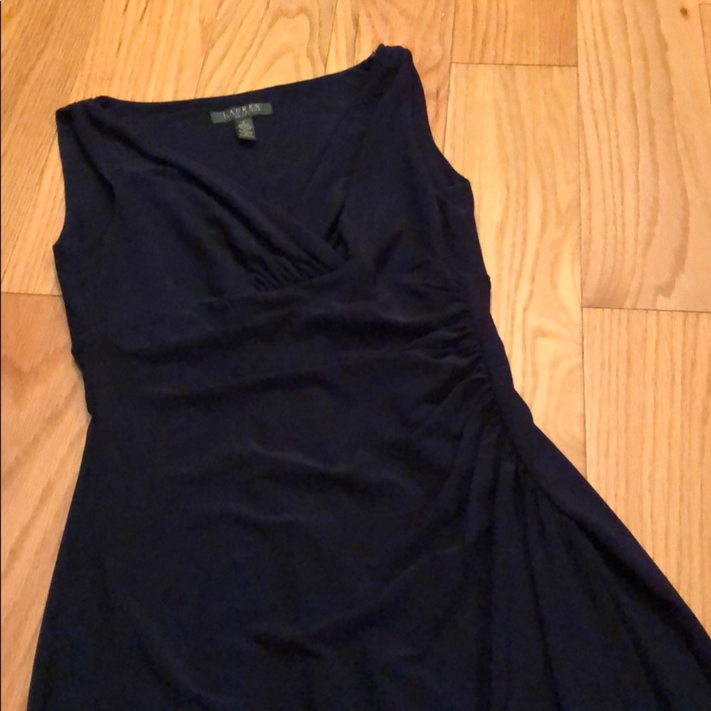 Ralph Lauren Navy Blue Stretch Jersey Dress Size 6